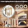 Professional 8.5" Large Lighted Makeup Mirror