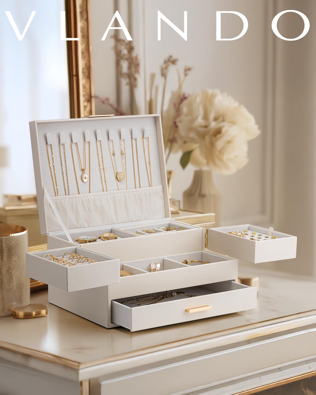 Vlando 3 Layer Jewelery Box