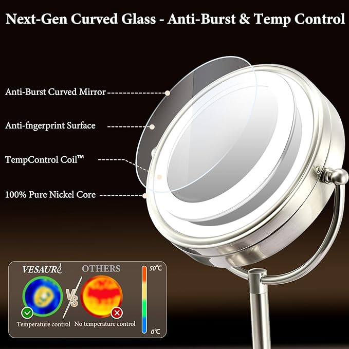 Professional 8.5" Large Lighted Makeup Mirror