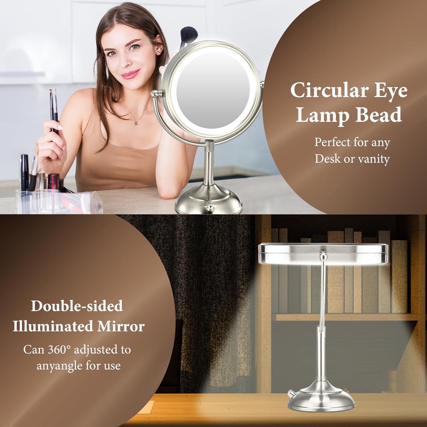 Professional 8.5" Large Lighted Makeup Mirror