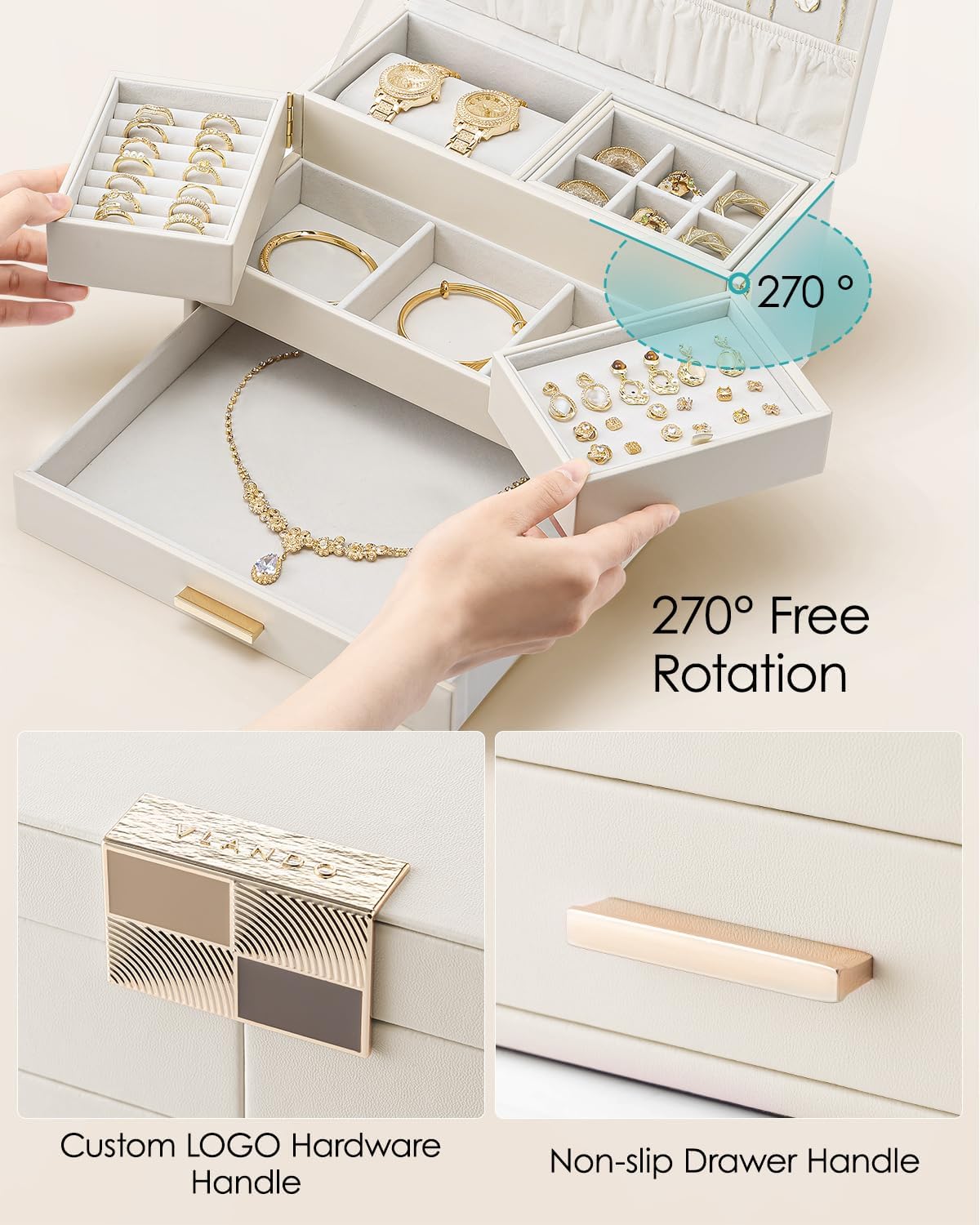 Vlando 3 Layer Jewelery Box