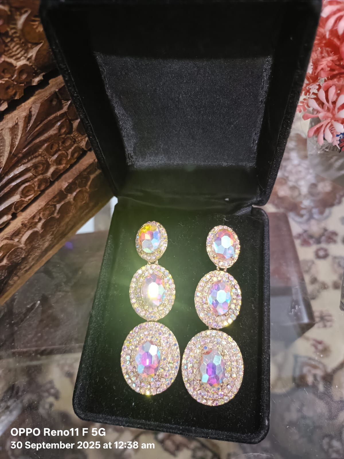 Multi-Shade Long Drop Earrings  Elegant Gradient Long Earrings  Chic Multi-Tone Statement Earrings  Dazzling Ombre Long Earrings  Stylish Multi-Color Long Drops