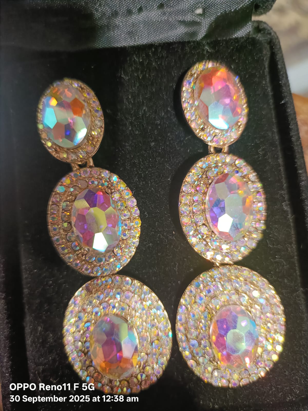 Multi-Shade Long Drop Earrings  Elegant Gradient Long Earrings  Chic Multi-Tone Statement Earrings  Dazzling Ombre Long Earrings  Stylish Multi-Color Long Drops